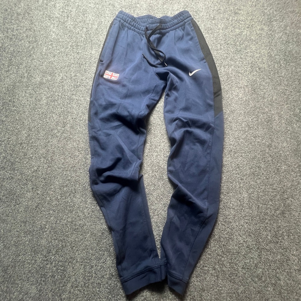 Nike Dri-FIT Great Britain Team Joggers Navy Blue Union Jack XS